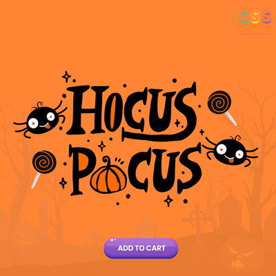 Haunt in Style with Our Halloween DTF Transfers! 🎃 | Direct-to-Film (DTF) Transfer | Hocus Pocus 🕷️