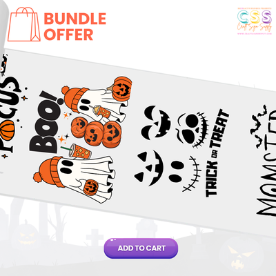 Get Festive with Our 5 Design Halloween DTF Transfer Bundle! 🎃