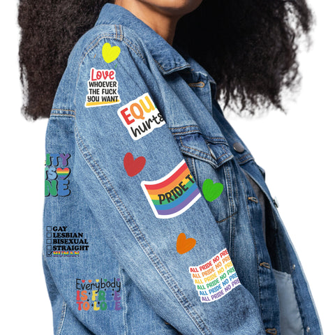 Patches for Jackets | Patch Kit | Patches Iron On | DTF Patches| Ready to Press DTF | Pride Patches | LGBTQ+ | Rainbow Patches