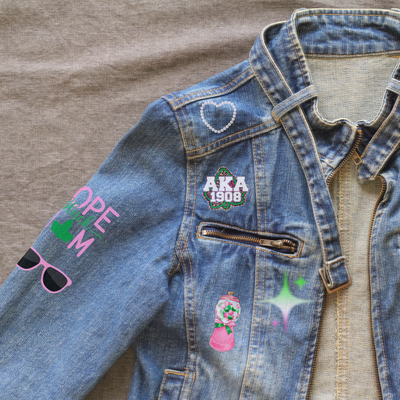 Patches for Jackets| Patch Party| Patch Kit| Patches Iron On| DTF Patches| Ready to Press DTF| Patches HBCU| AKA| Jean Patches | Soror