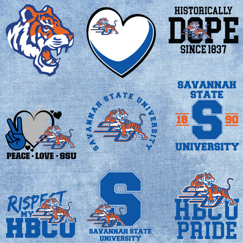 Patches for Jackets| Patch Party| Patch Kit| Patches Iron On| DTF Patches| Ready to Press DTF| Patches HBCU| HBCU|Savannah State University Patches