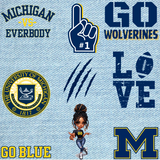 Patches for Jackets | Patch Kit| Patches Iron On | DTF Patches | Ready to Press DTF |Michigan Patches | University of Michigan