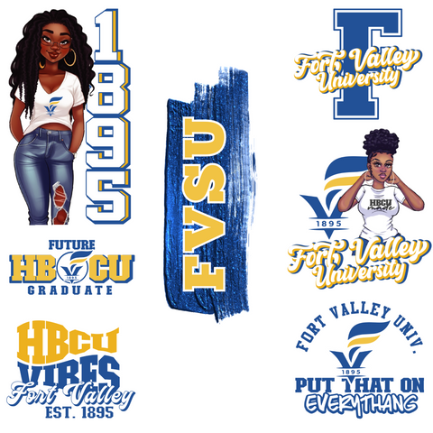 Patches for Jackets| Patch Party| Patch Kit| Patches Iron On| DTF Patches| Ready to Press DTF| Patches HBCU| HBCU|Fort Valley State University Patches