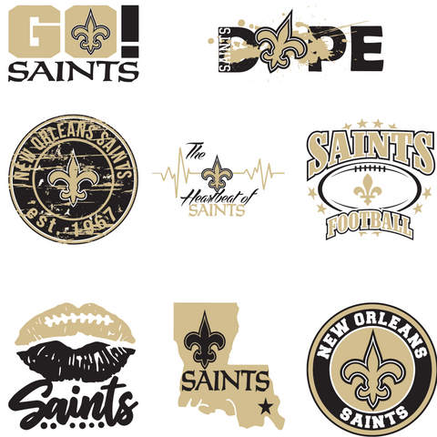 Patches for Jackets| Patch Party| Patch Kit| Patches Iron On| DTF Patches| Ready to Press DTF| Patches Saints| Football|Gold Black Patches