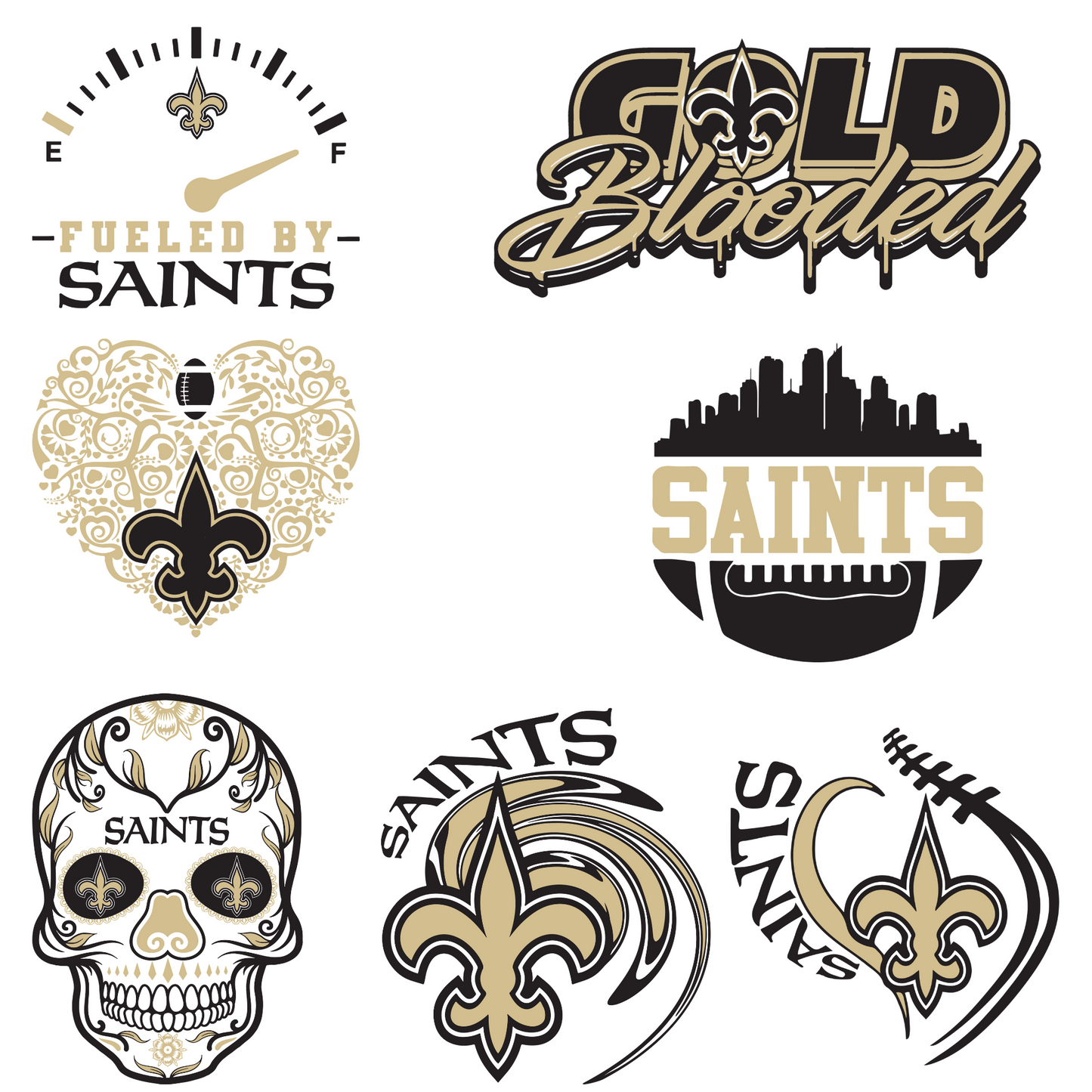 Patches for Jackets| Patch Party| Patch Kit| Patches Iron On| DTF Patches| Ready to Press DTF| Patches Saints| Football|Gold Black Patches