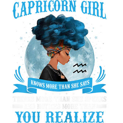 Capricorn Girl DTF TRANSFER