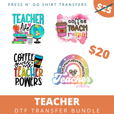 Teacher DTF Bundle (4 Designs)