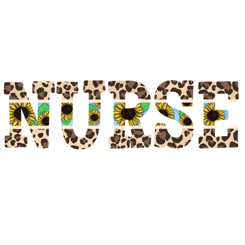Nurse Sunflower Animal Print