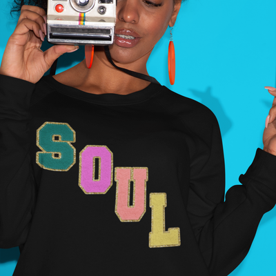 SOUL (Faux Chenille Patch Look) DTF TRANSFER