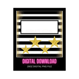 Tumbler Design -20 OZ Tumbler PNG file, digital download, sublimation design, digital download,Black white stripe design, gold glitter png