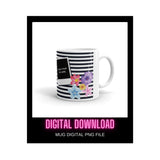 Sublimation Mug Design-Mug PNG file, digital download, sublimation png,digital download,mug design, flower png, coffee mug design,custom mug