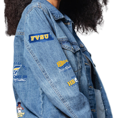 Patches for Jackets| Patch Party| Patch Kit| Patches Iron On| DTF Patches| Patches HBCU| Fort Valley State University| Jean Patches | DTF