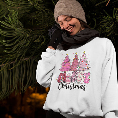 Pink Christmas Trees DTF TRANSFER