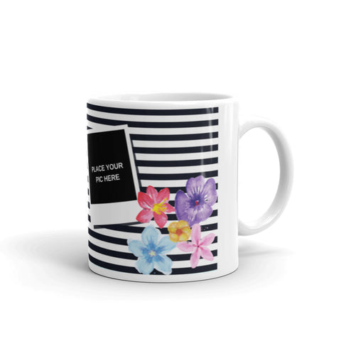 Flowers & Photos Sublimation Mug Design